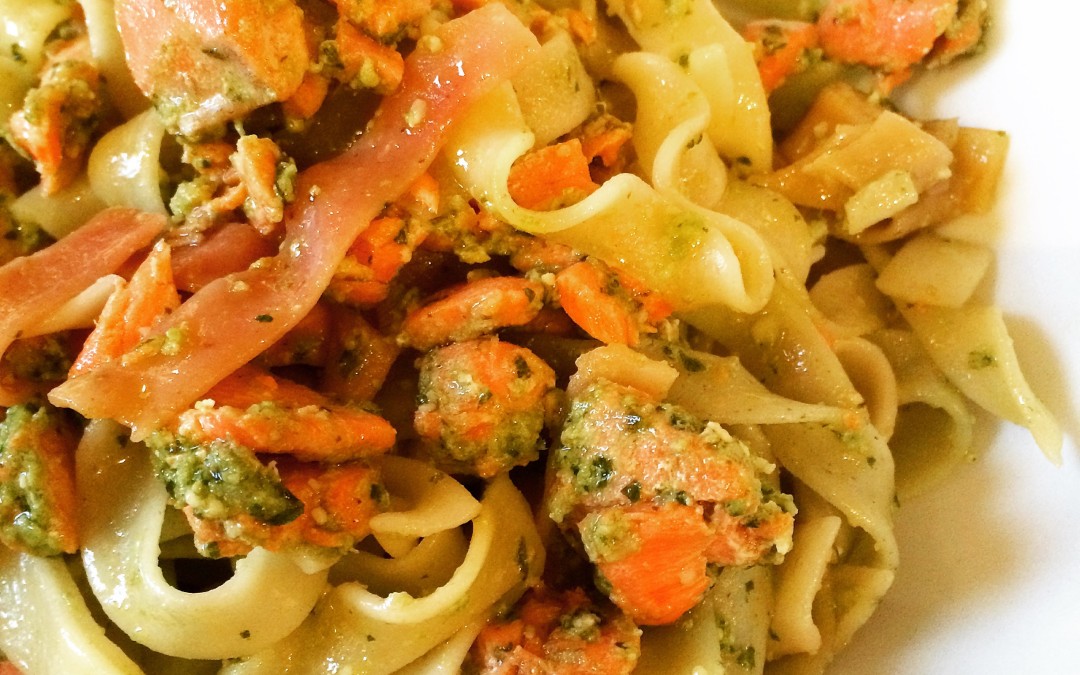 Pesto Salmon Pasta