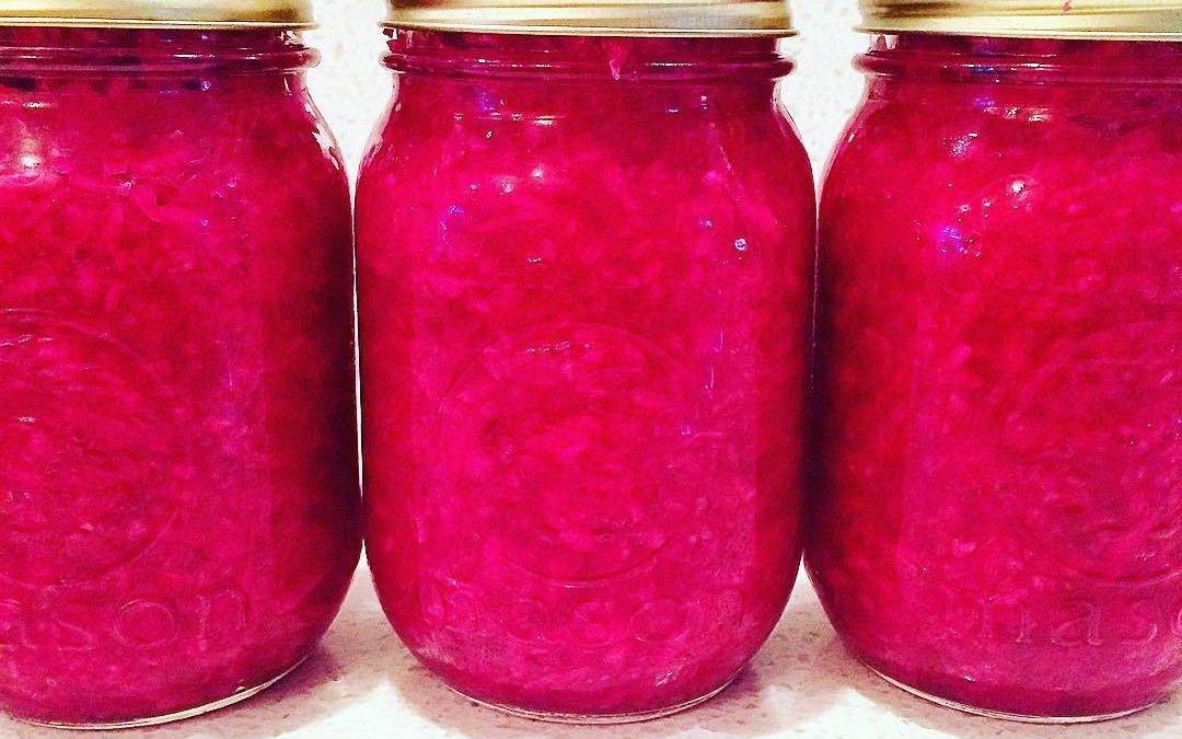 Super Easy Anthocyanin-Rich Sauerkraut
